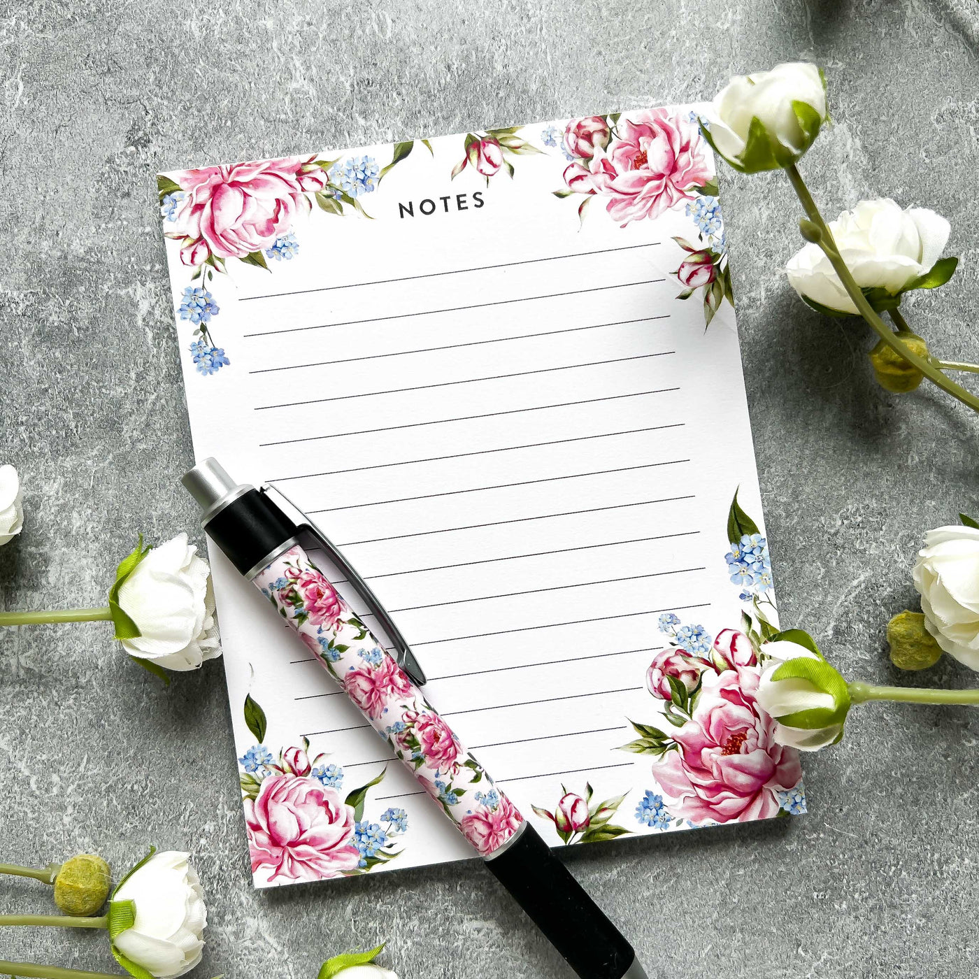 Pink Peony Notepad