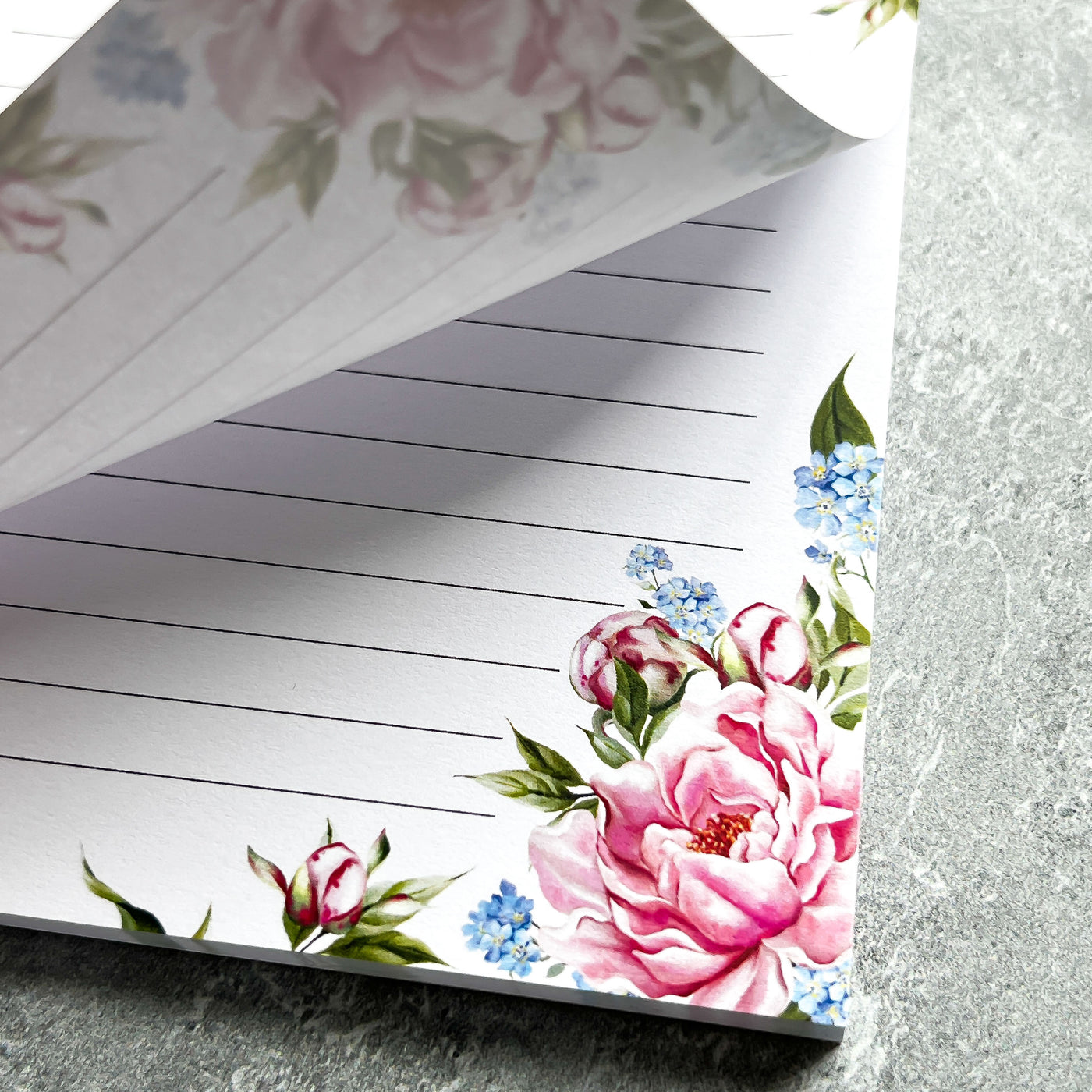 Pink Peony Notepad