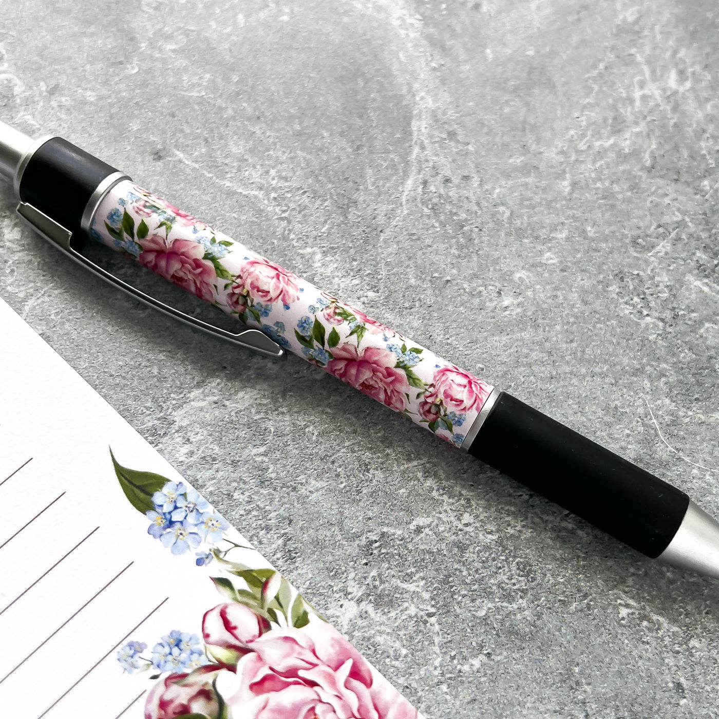 Pink Peony Ballpoint Pen