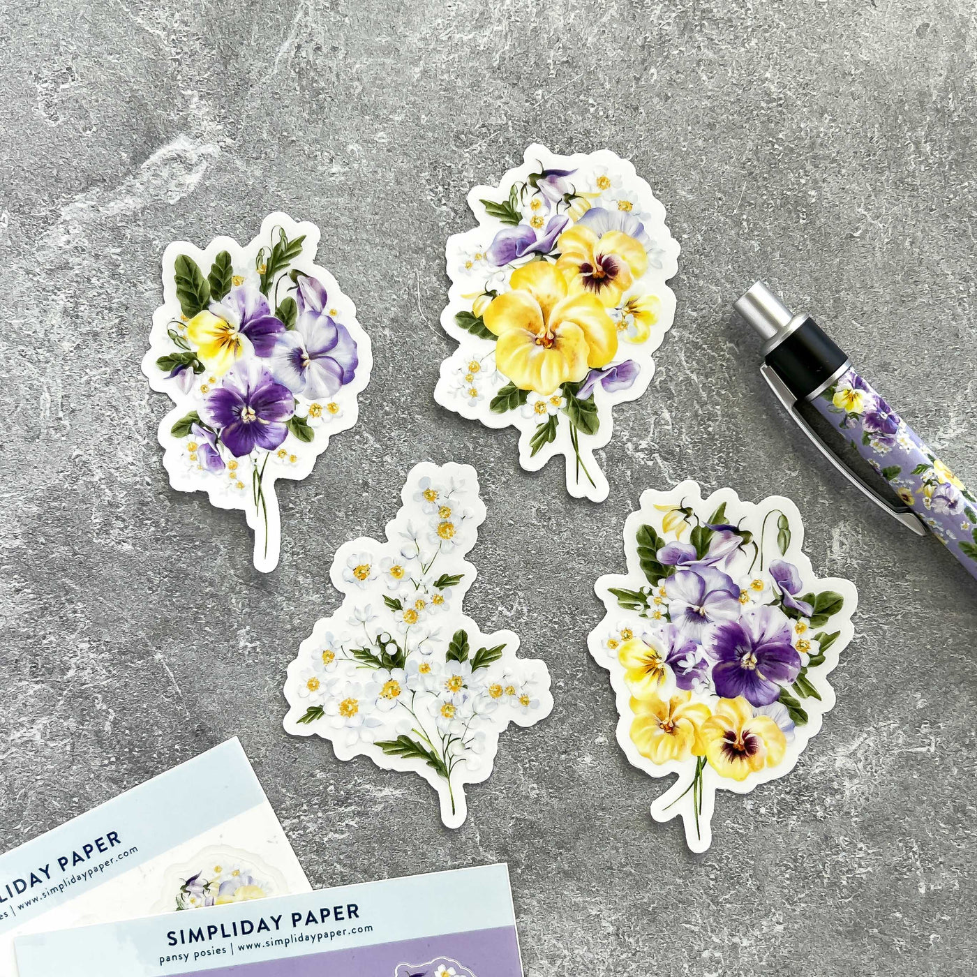 Yellow Pansy Sticker