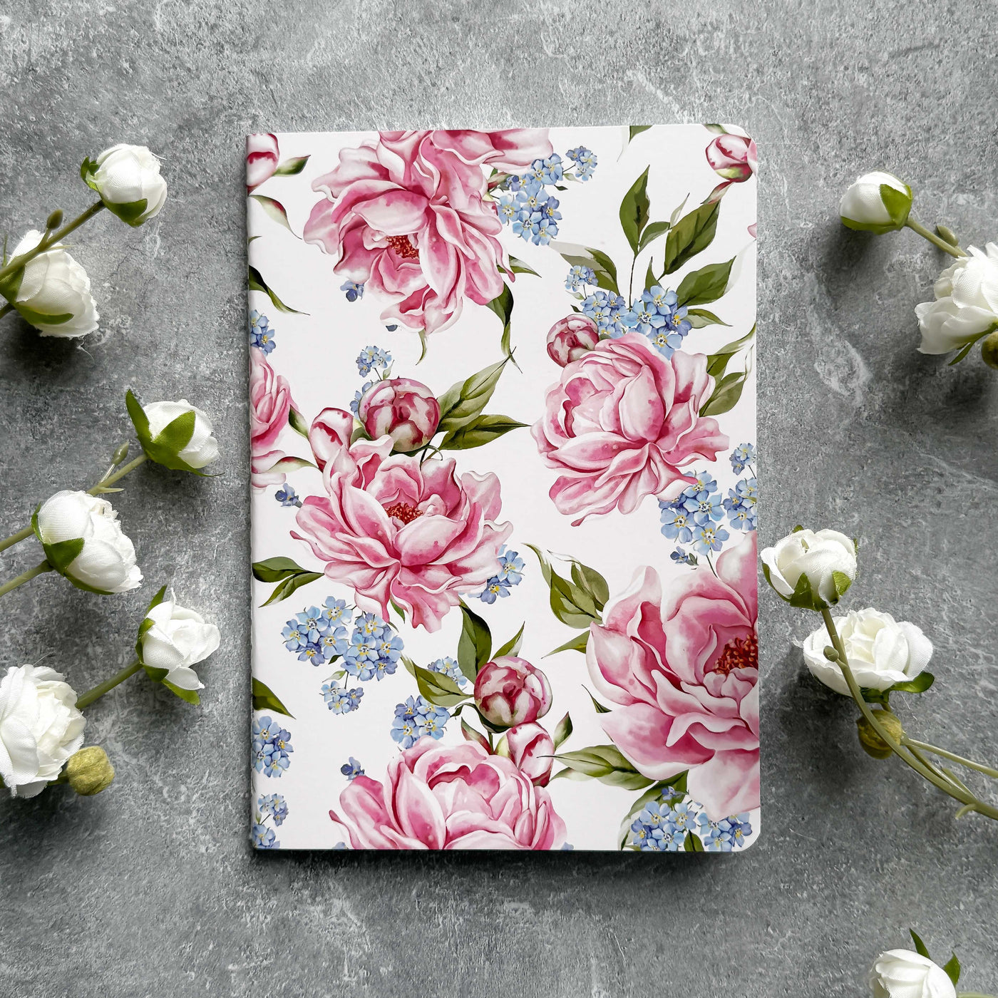 Pink Peony Mini Notebook (5"x7")