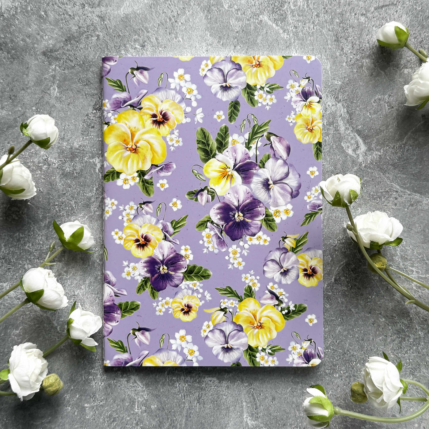Pansy Posies Mini Notebook (5"x7")