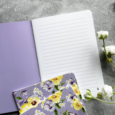 Pansy Posies Mini Notebook (5"x7")