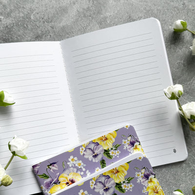 Pansy Posies Mini Notebook (5"x7")