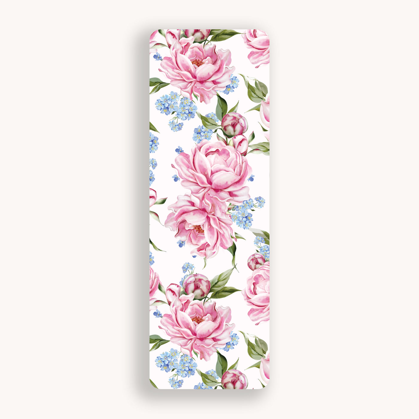 Pink Peony Floral Bookmark
