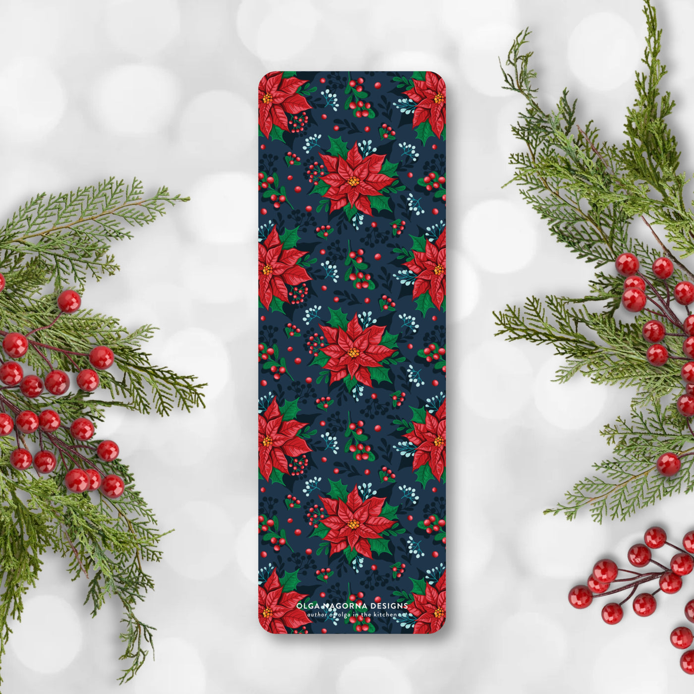 Poinsettia Bookmark
