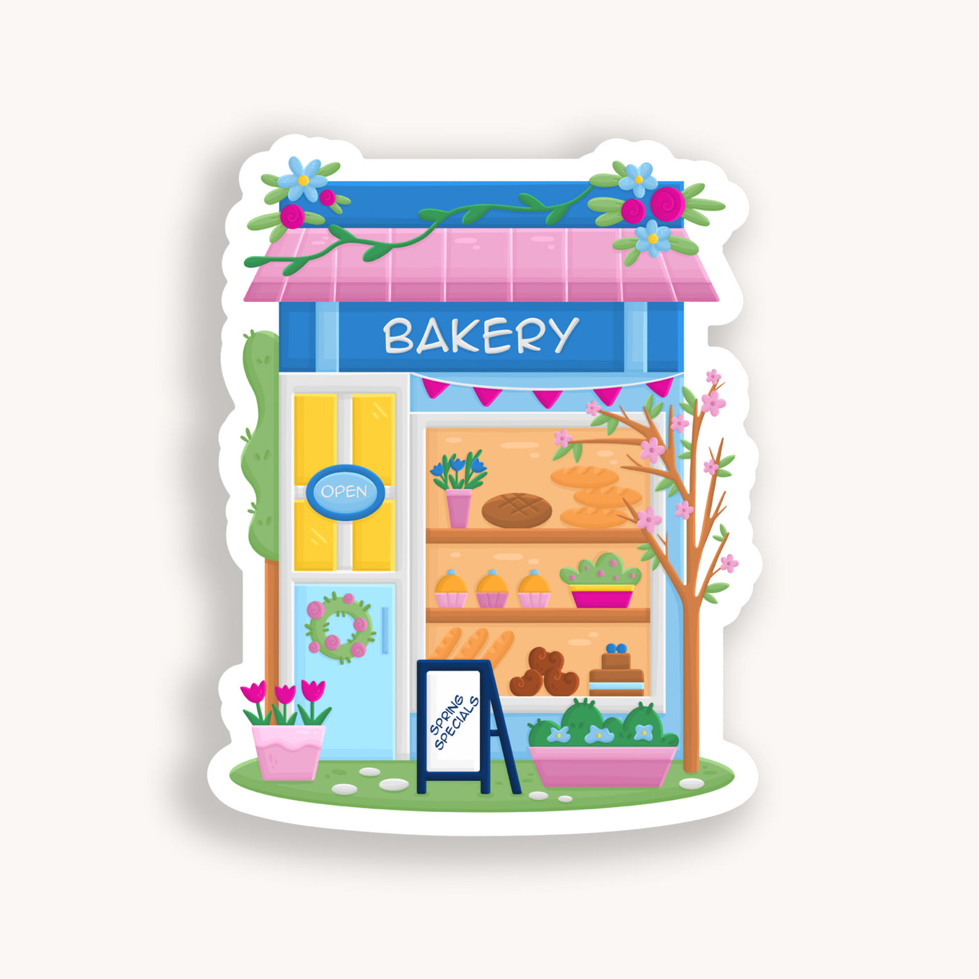 Spring Bakery Clear Sticker