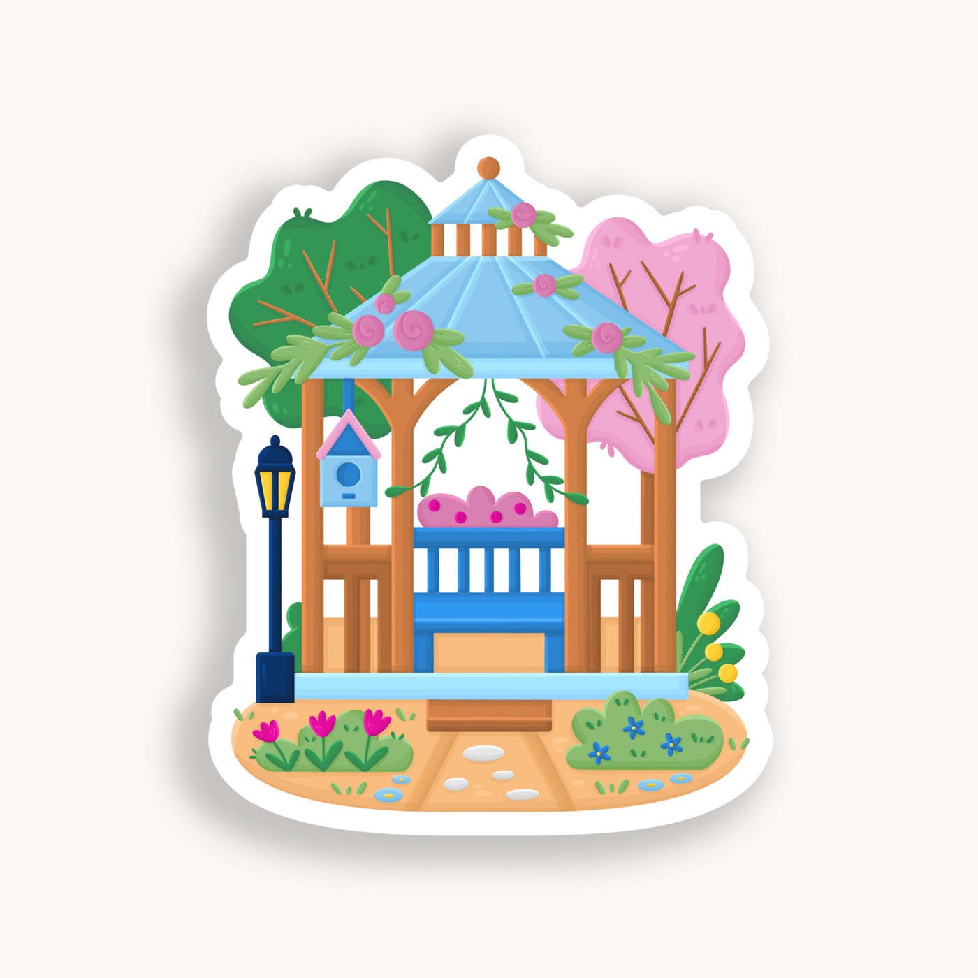 Spring Gazebo Clear Sticker